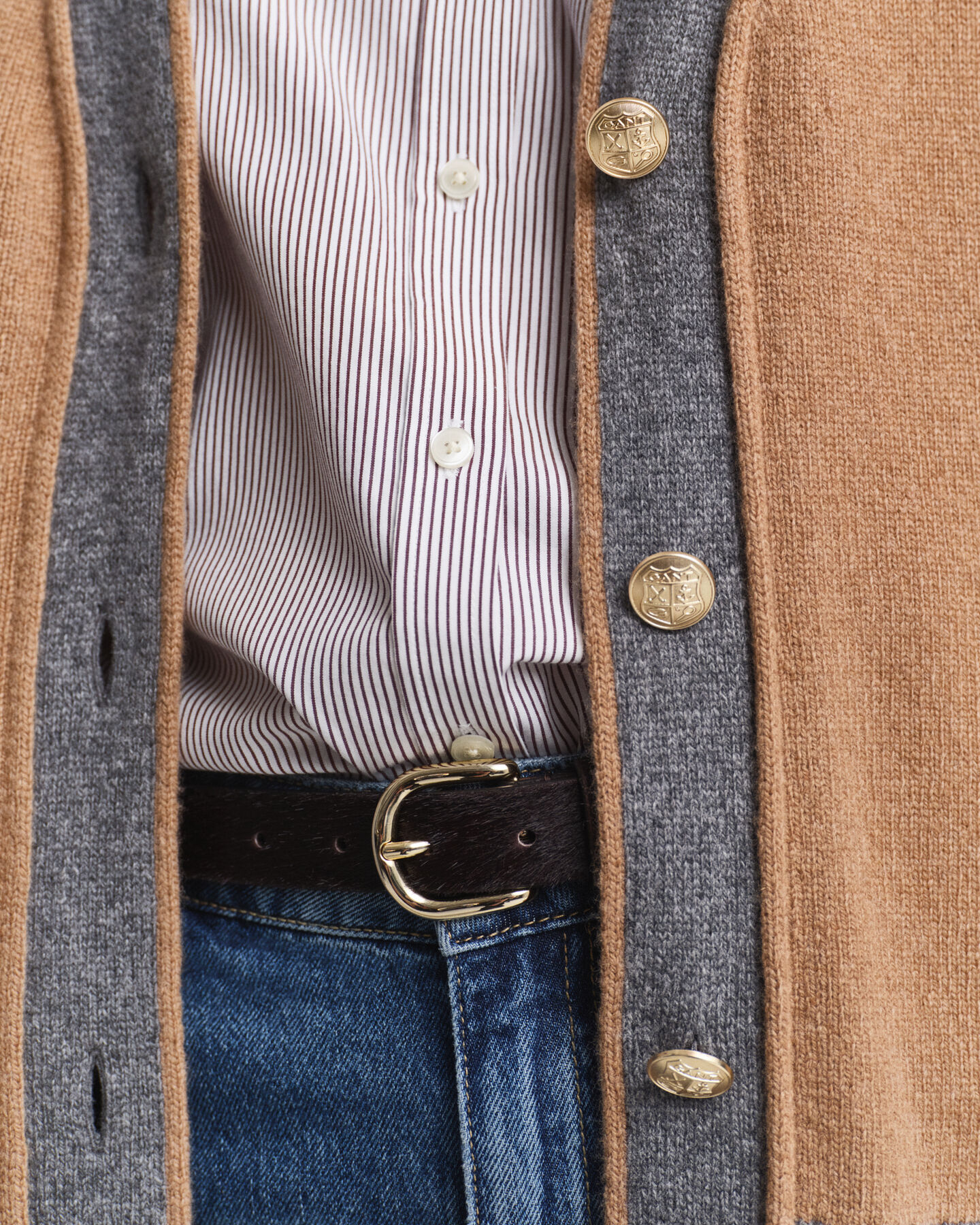 GANT Varsity ‑neuletakki, v-pääntie