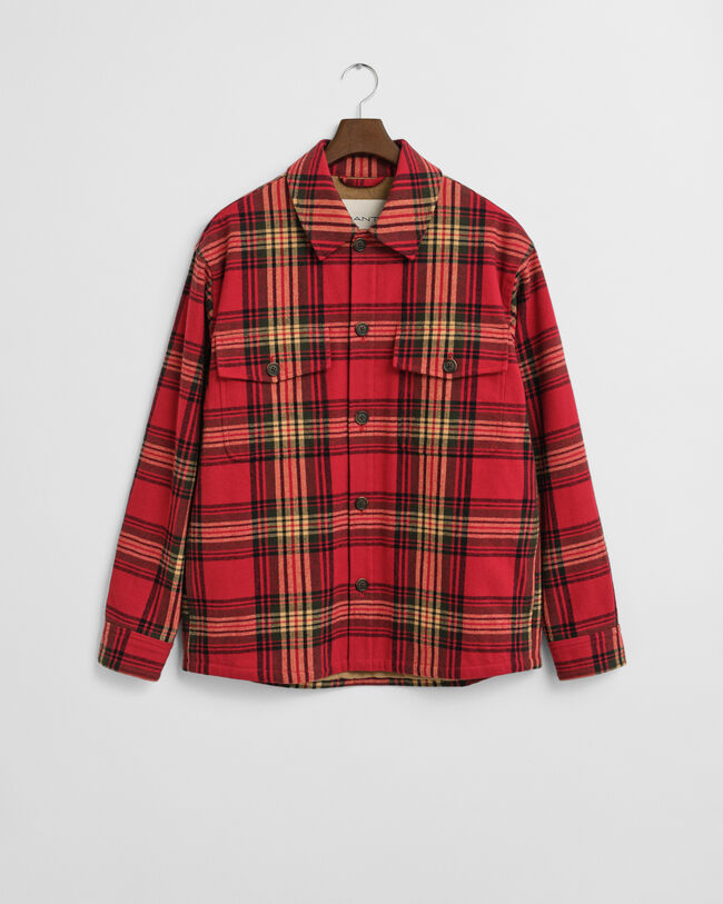 Relaxed fit ‑mitoitettu ruudullinen topattu paitatakki