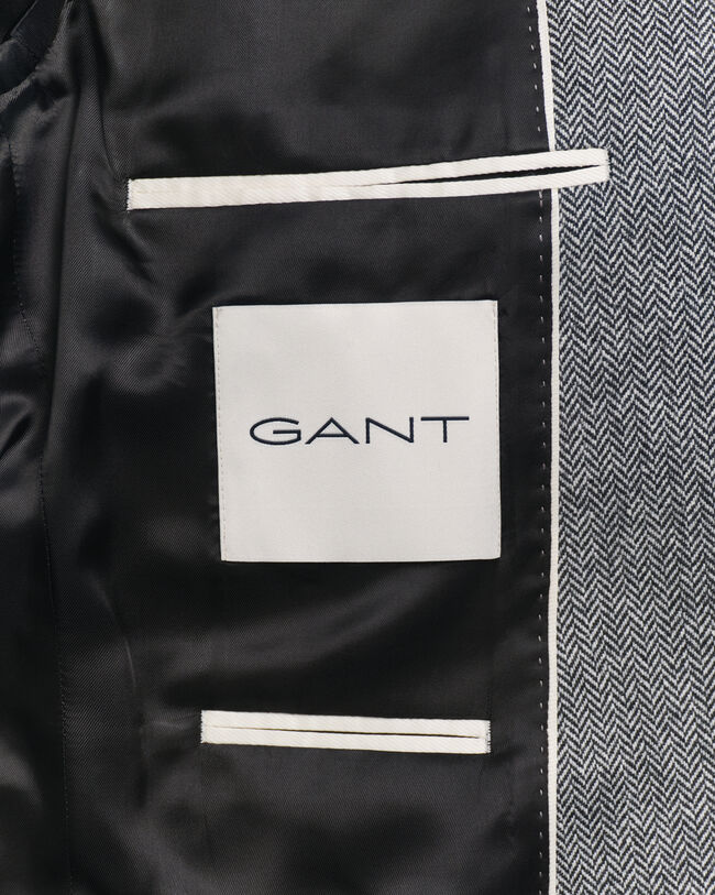 Slim fit ‑mitoitettu kalanruotokuvioinen flanellinen puvuntakki