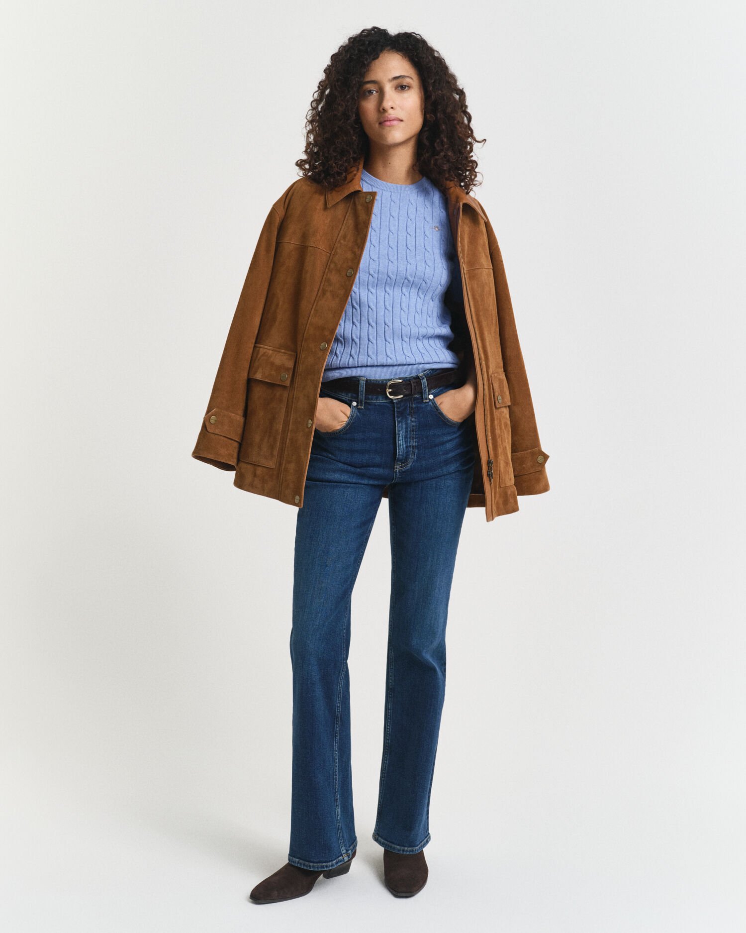 Lyhythihainen palmikkoneulepusero