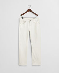 Regular fit ‑mitoitetut valkoiset farkut