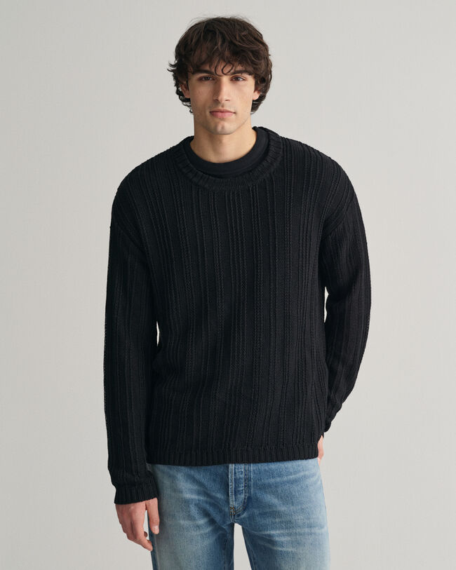 Linen Silk Crew Neck Sweater