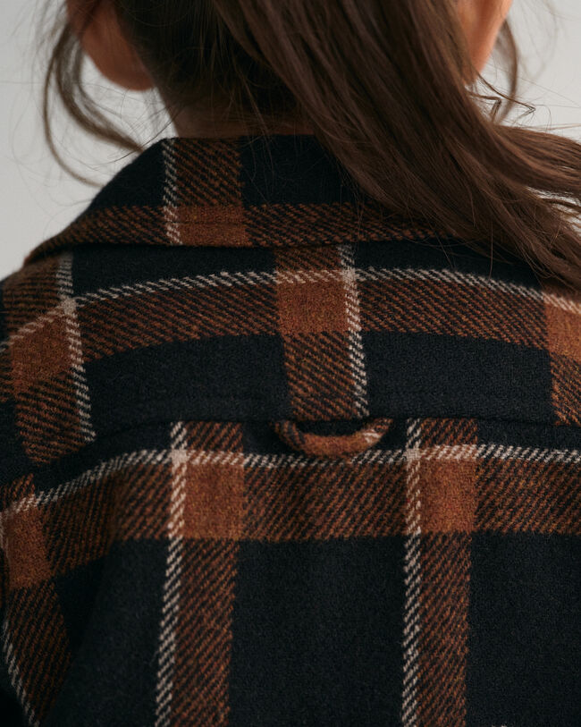 Kids-malliston ruudullinen Shield-p&auml;&auml;llyspaita