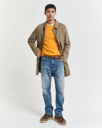 Ohut lampaanvillaneule, pyöreä pääntie