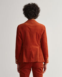 Slim fit ‑mitoitettu vakosamettibleiseri