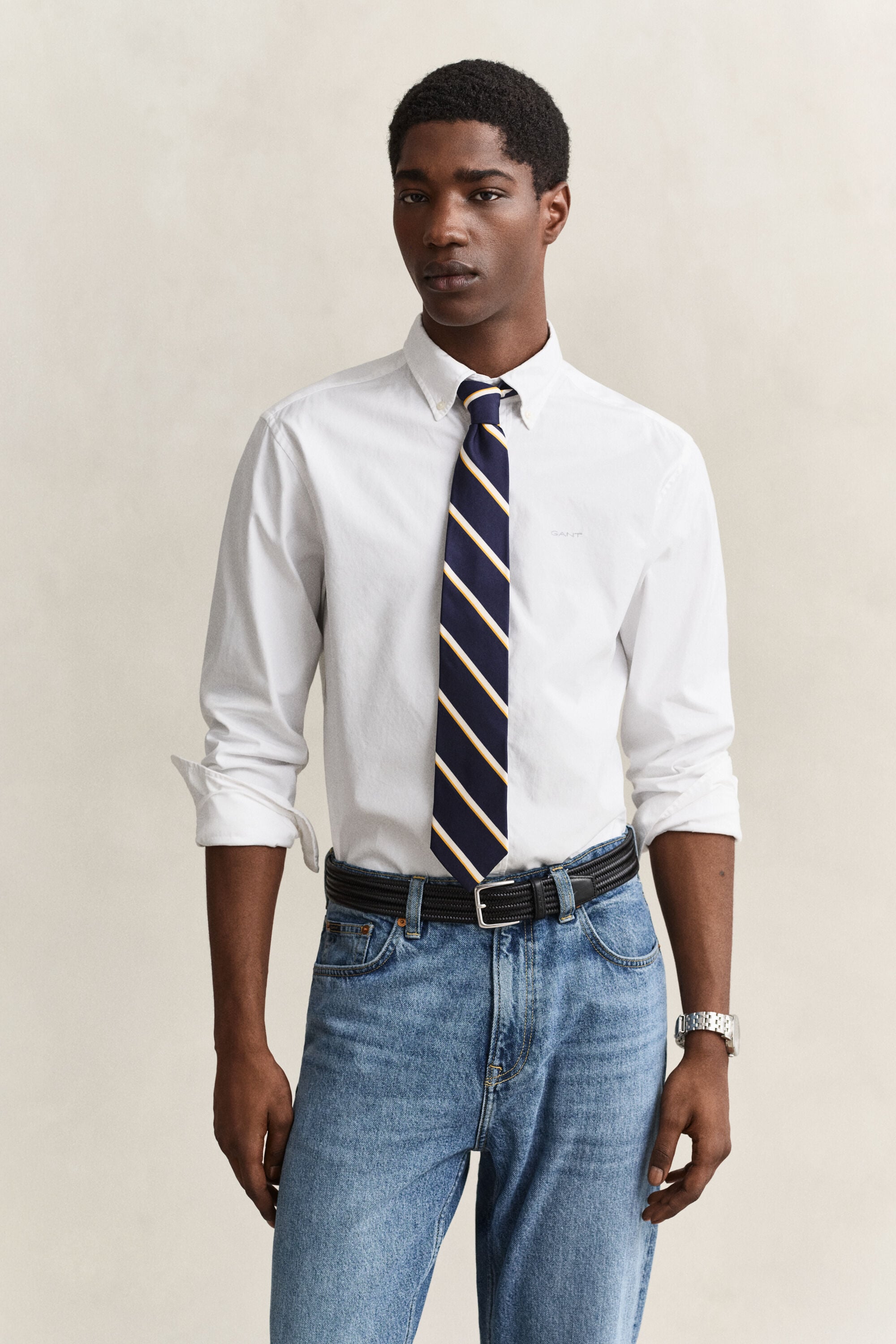 Regular fit ‑mitoitettu pinpoint oxford ‑paita