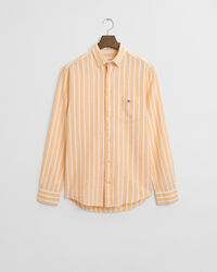 Regular&nbsp;fit ‑mitoitettu raitapaita puuvillapellavaa