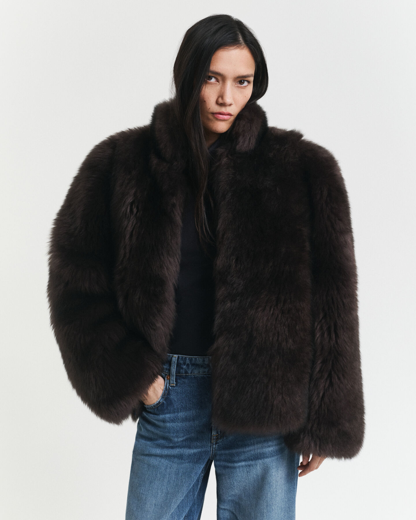 Shearling-takki