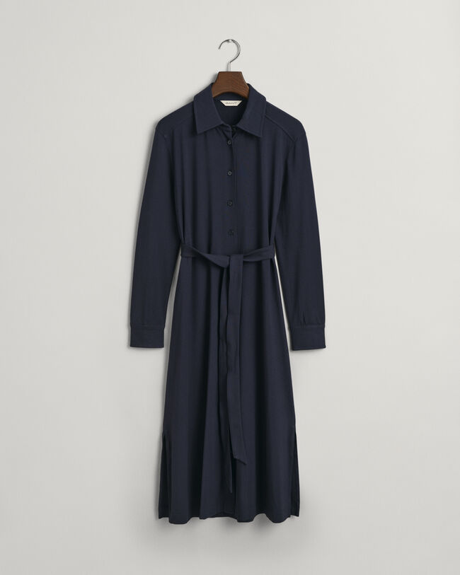 Slim&nbsp;fit ‑mitoitettu paitamekko jerseyneulosta