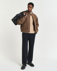 Lampaanvillainen palmikkoneule, pyöreä pääntie