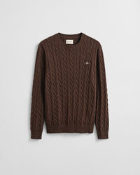 Puuvillainen palmikkoneulepusero, py&ouml;re&auml; p&auml;&auml;ntie