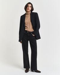 Lyhythihainen kašmirvillainen pooloneulepusero