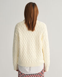 Kohopintainen puuvillaneuletakki