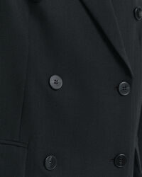 Relaxed fit ‑mitoitettu kaksirivinen Hopsack-villasekoitebleiseri