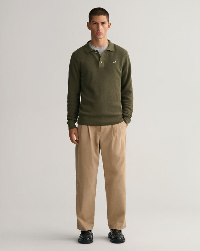 Puuvillapikeeneulepusero