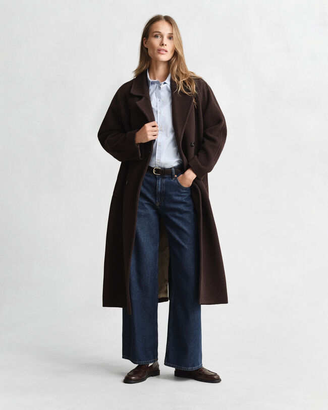 Slim fit ‑mitoitettu joustava oxford-paita