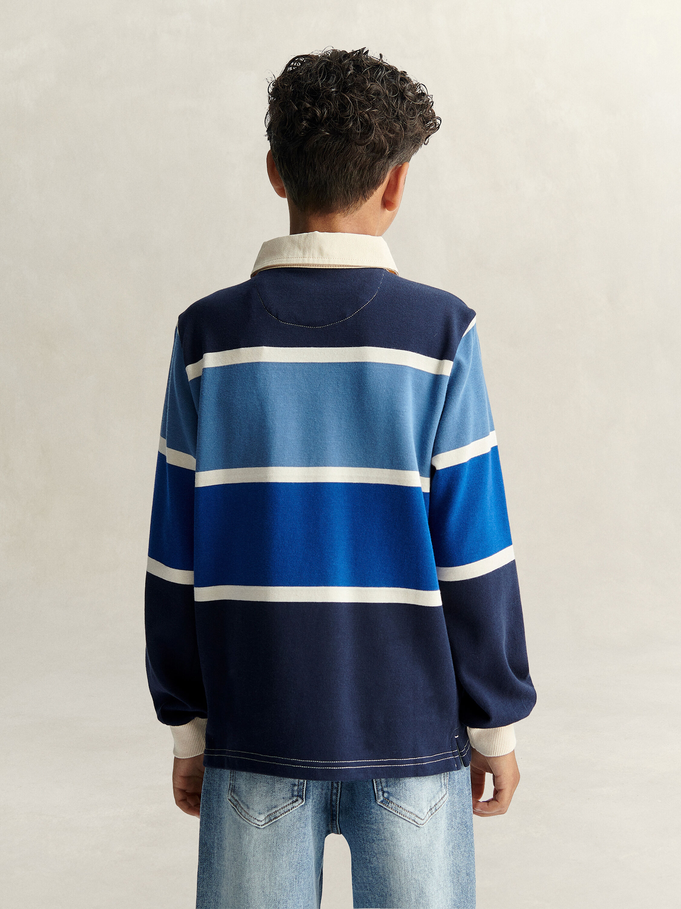 Teen Boys ‑malliston raidallinen Rugger-printtipaita
