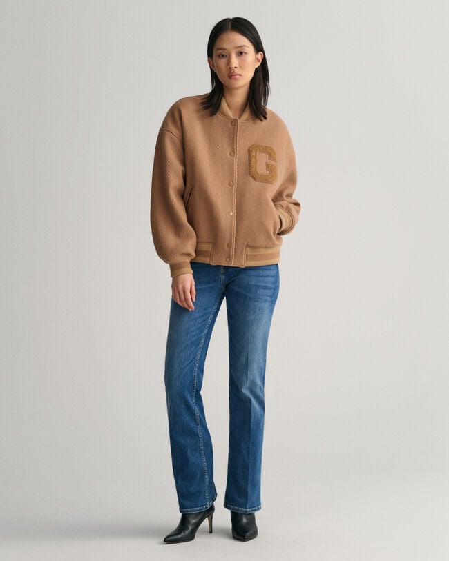 Villatvillikankainen GANT Varsity Jacket ‑takki