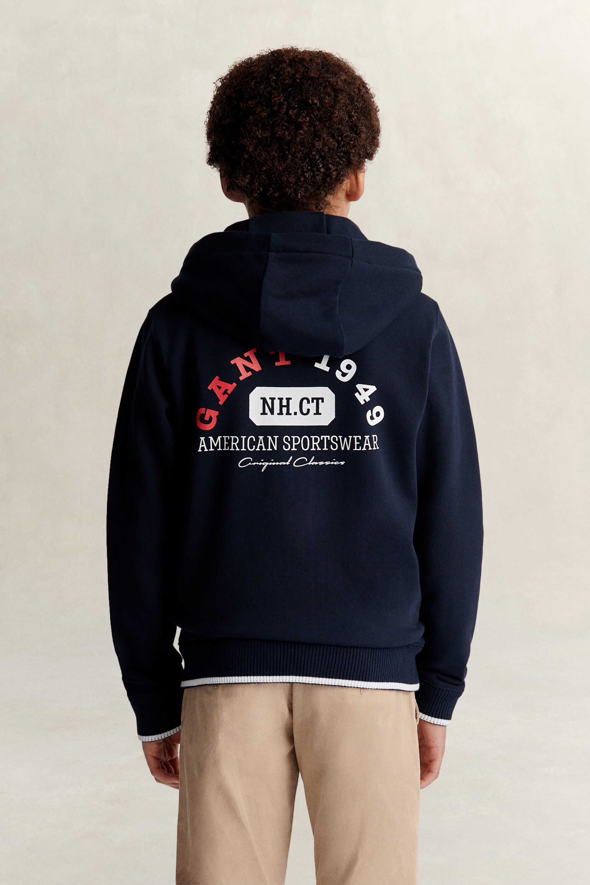Teen Boys ‑malliston vetoketjullinen printtihuppari