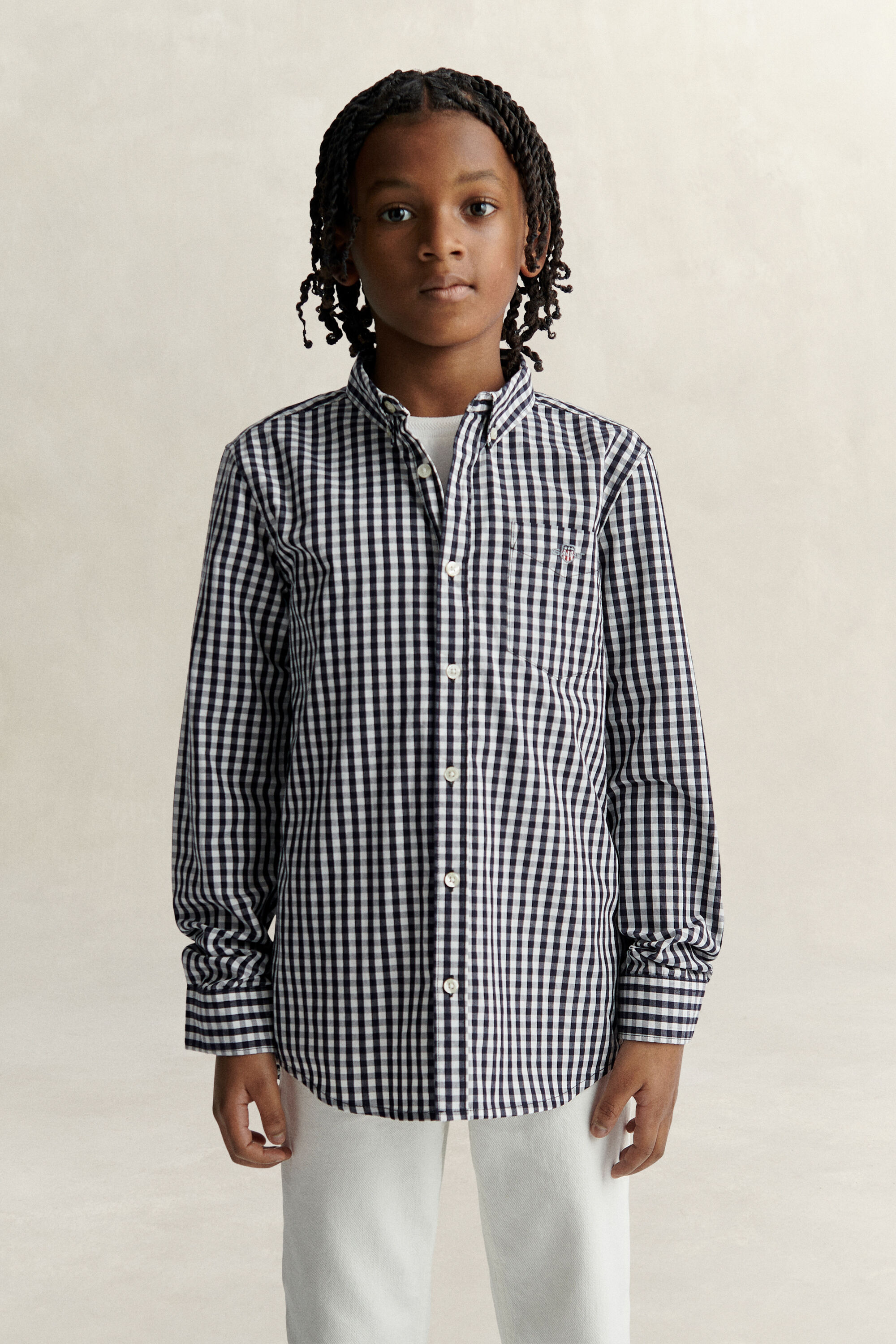 Teen Boys ‑malliston gingham-popliinipaita