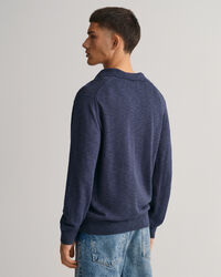 Puuvilla-pellavainen pikeeneulepusero