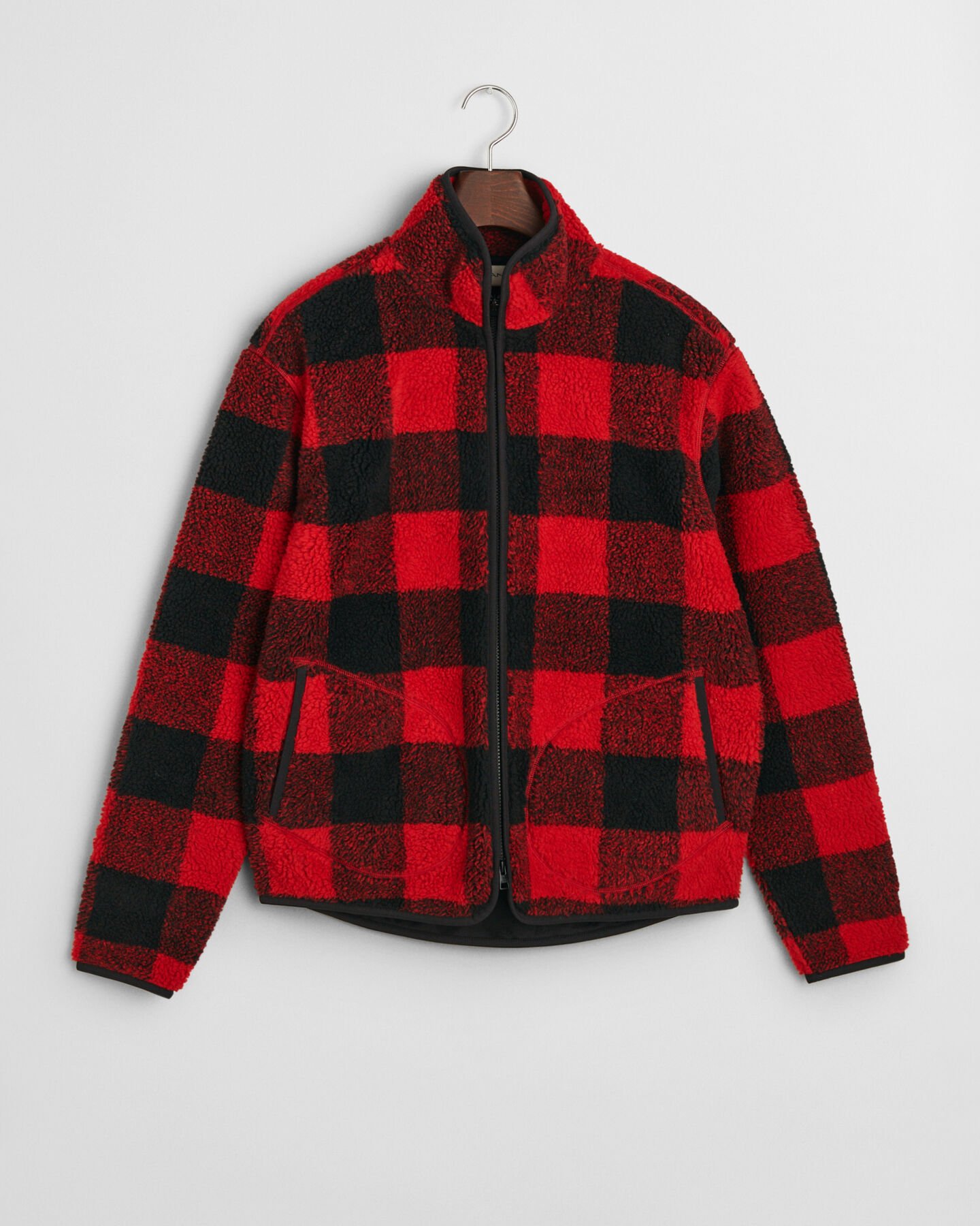 Ruutukuvioinen fleecetakki