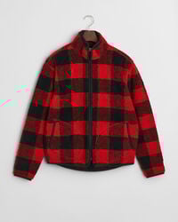 Ruutukuvioinen fleecetakki