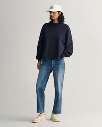 Logolla varustettu v&auml;lj&auml;hihainen collegepaita