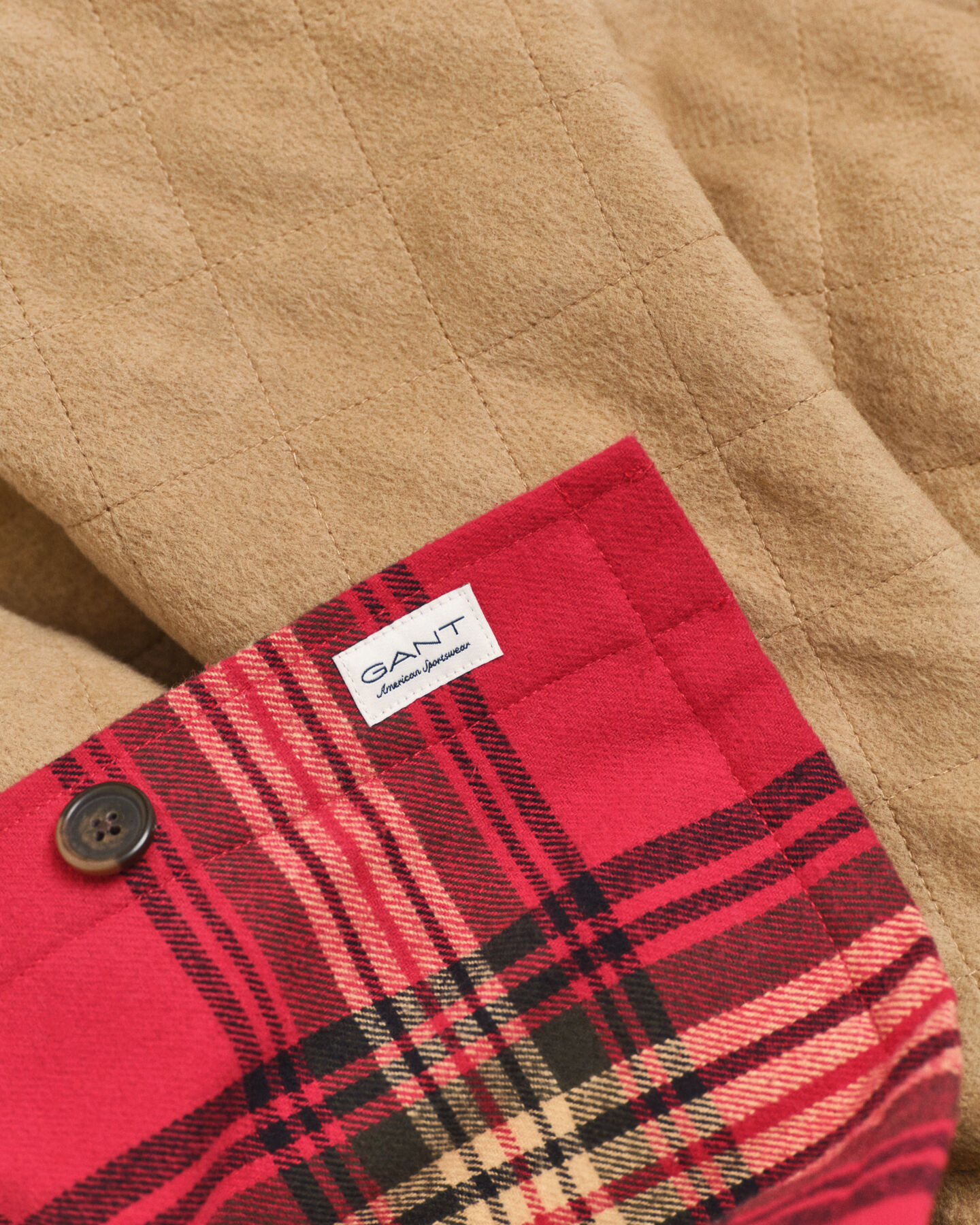 Relaxed fit ‑mitoitettu ruudullinen topattu paitatakki