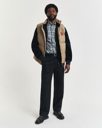 Regular fit ‑mitoitettu ruudullinen Archive-popliinipaita