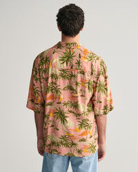 Relaxed fit ‑mitoitettu lyhythihainen Hawaiian Print -paita