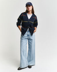 Ruudullinen v-neuletakki