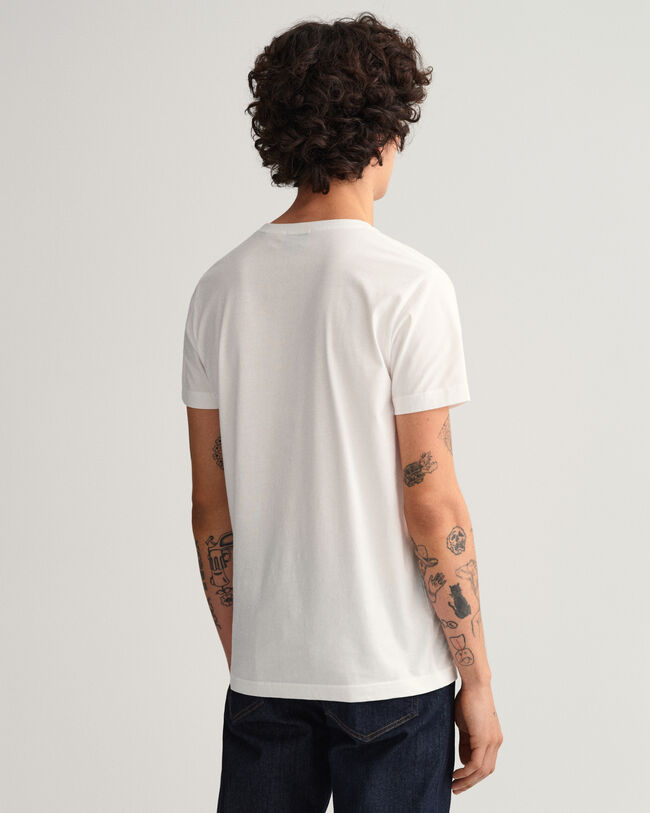 Slim fit ‑mitoitettu Original-t‑paita, v‑p&auml;&auml;ntie
