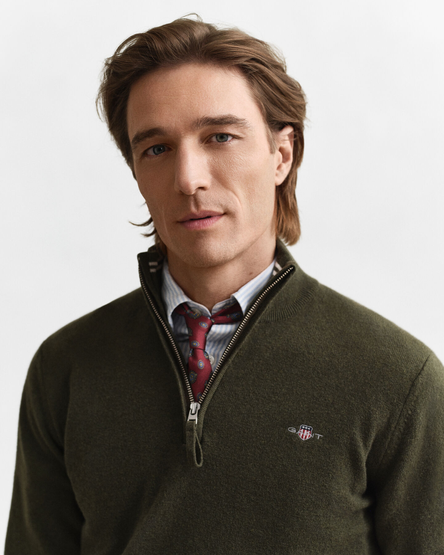 Ohut lampaanvillaneule, vetoketjukaulus