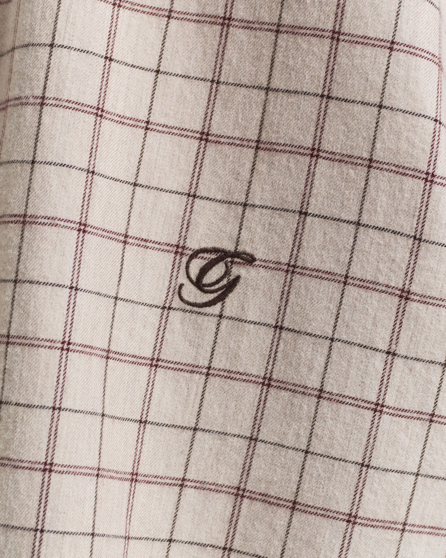 Relaxed fit ‑mitoitettu ruudullinen harjattu flanellipaita