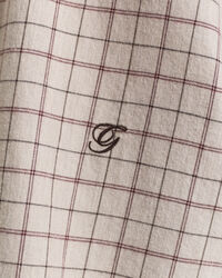 Relaxed fit ‑mitoitettu ruudullinen harjattu flanellipaita