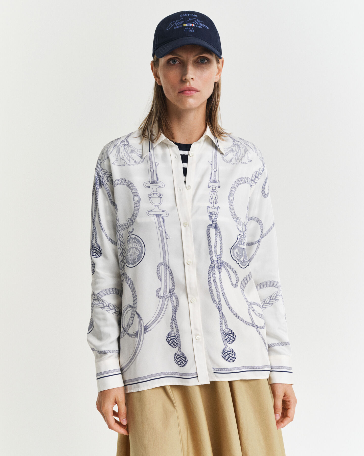 Relaxed fit ‑mitoitettu Sailing-printtipaita
