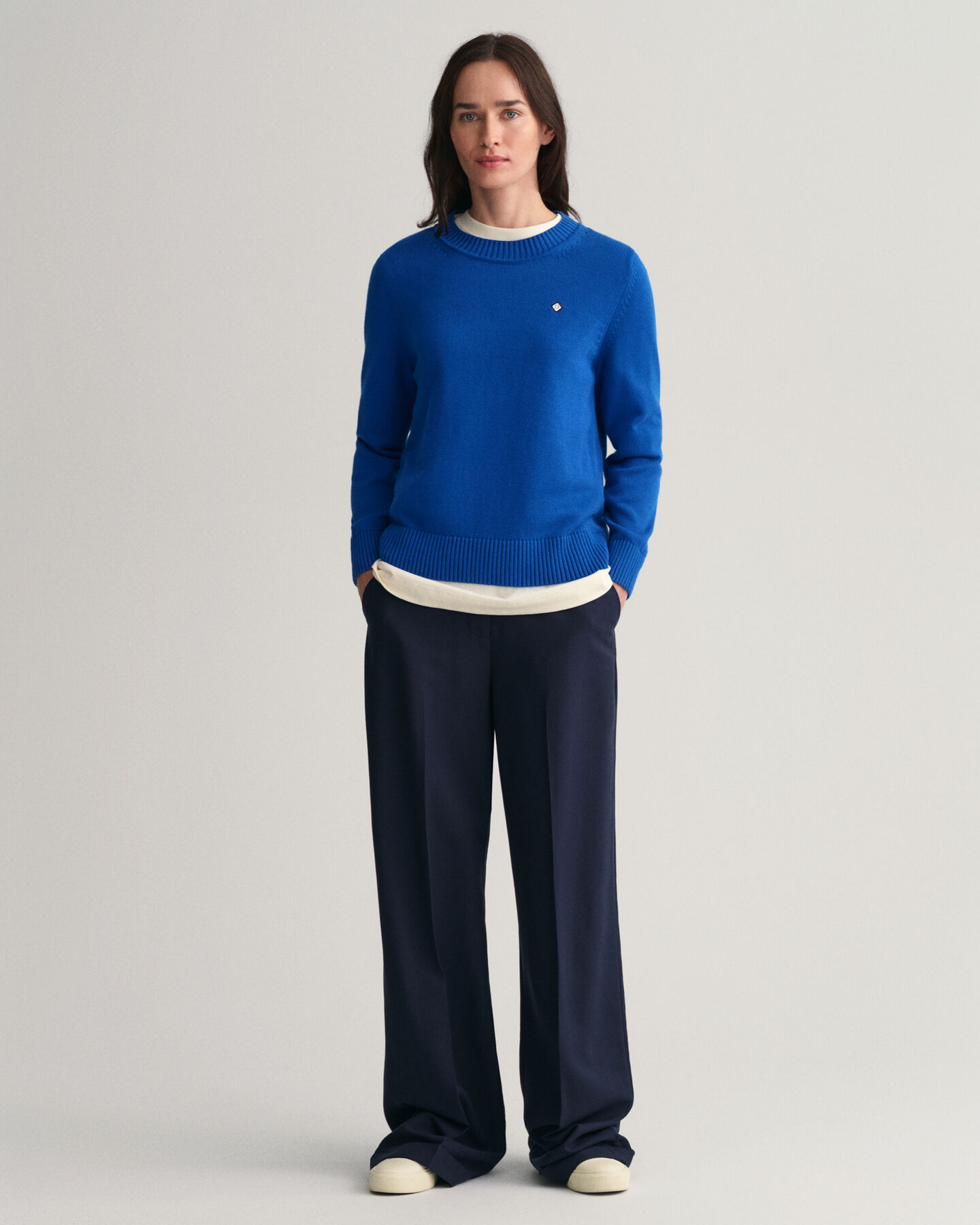 Icon G ‑puuvillaneulepusero, py&ouml;re&auml; p&auml;&auml;ntie