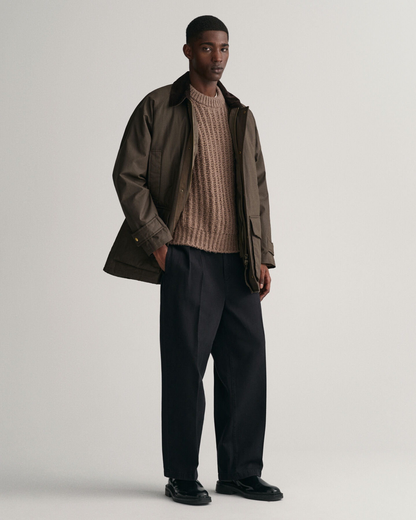 Vahapintainen puuvillatakki