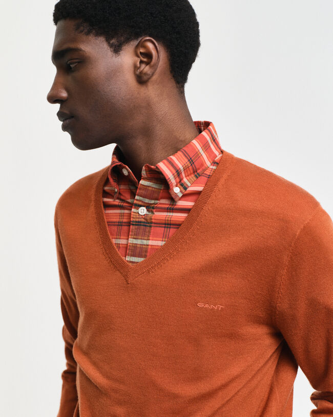 Ohut merinovillaneule, v-pääntie