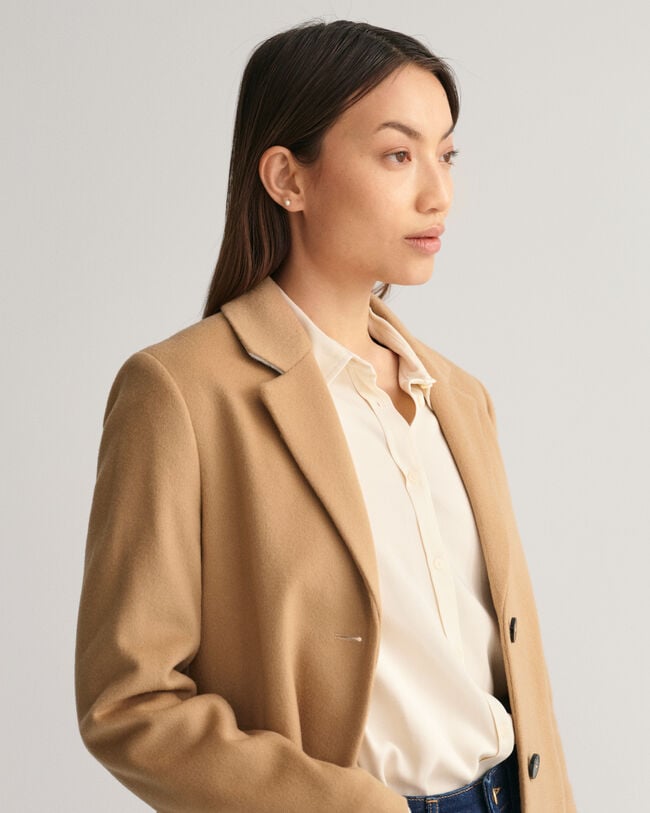 Hyvin istuva villasekoitetakki