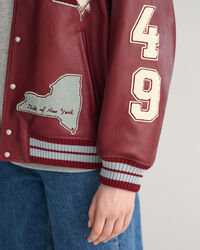 Nahkainen GANT Varsity Jacket ‑takki