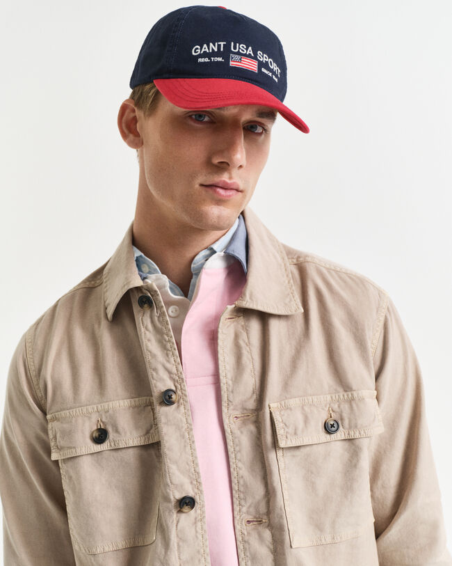 Regular fit ‑mitoitettu pusakka puuvilla-pellavaa