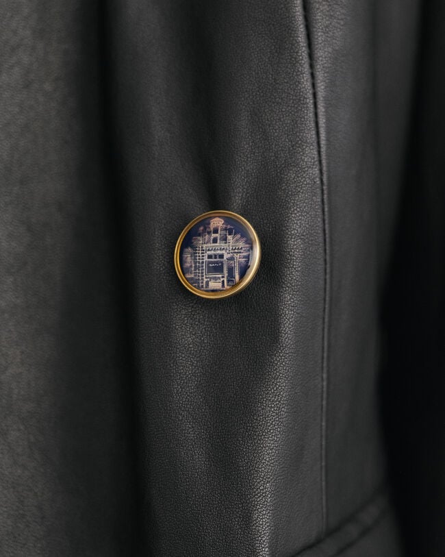 Regular Fit Leather Blazer