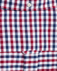 Kaksiv&auml;rinen regular fit ‑mitoitettu, gingham-ruutuinen oxford-paita