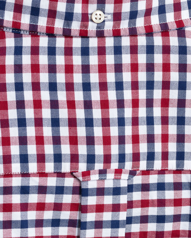 Kaksiv&auml;rinen regular fit ‑mitoitettu, gingham-ruutuinen oxford-paita