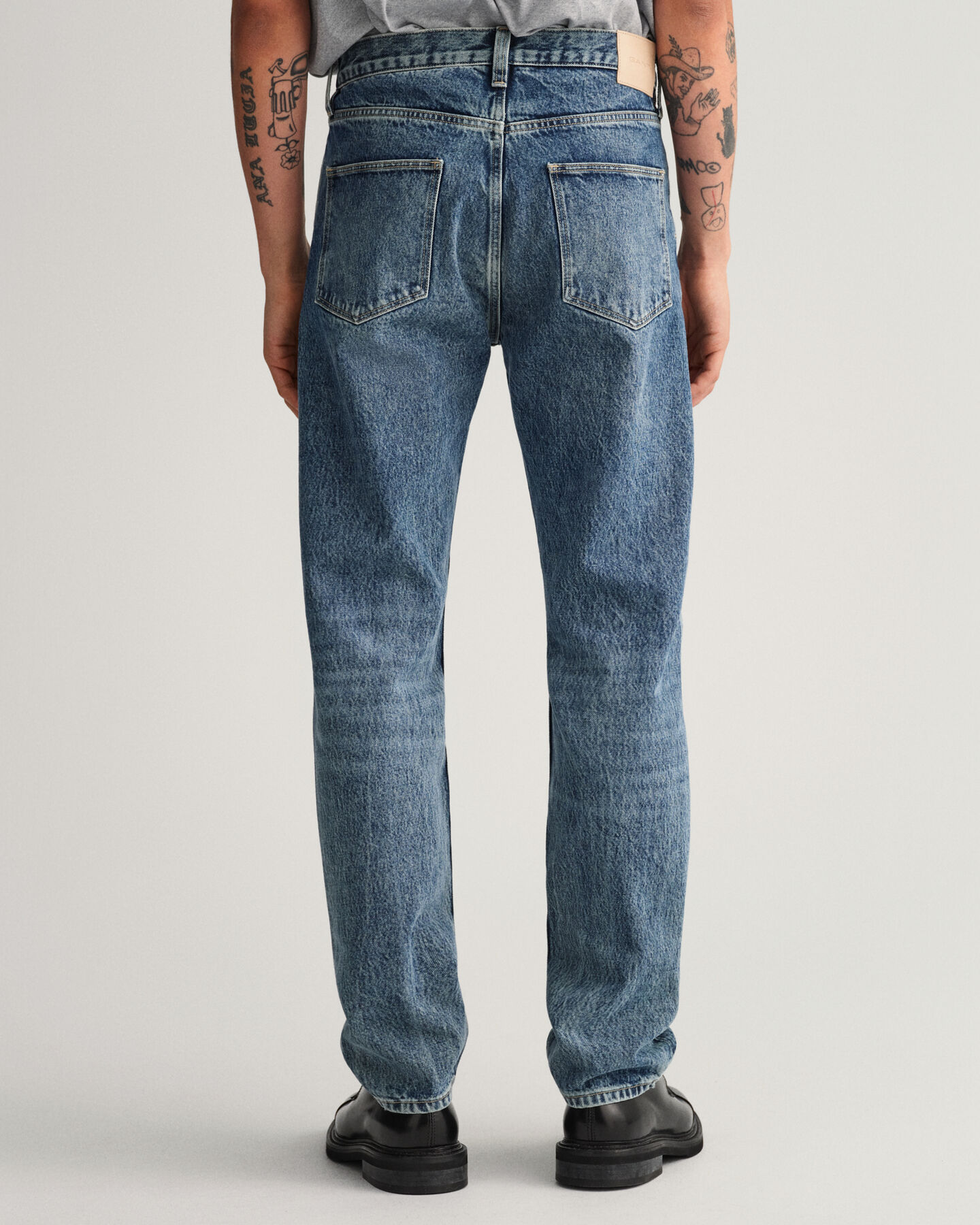 Slim fit ‑mitoitetut Hayes Vintage Wash Denim ‑farkut