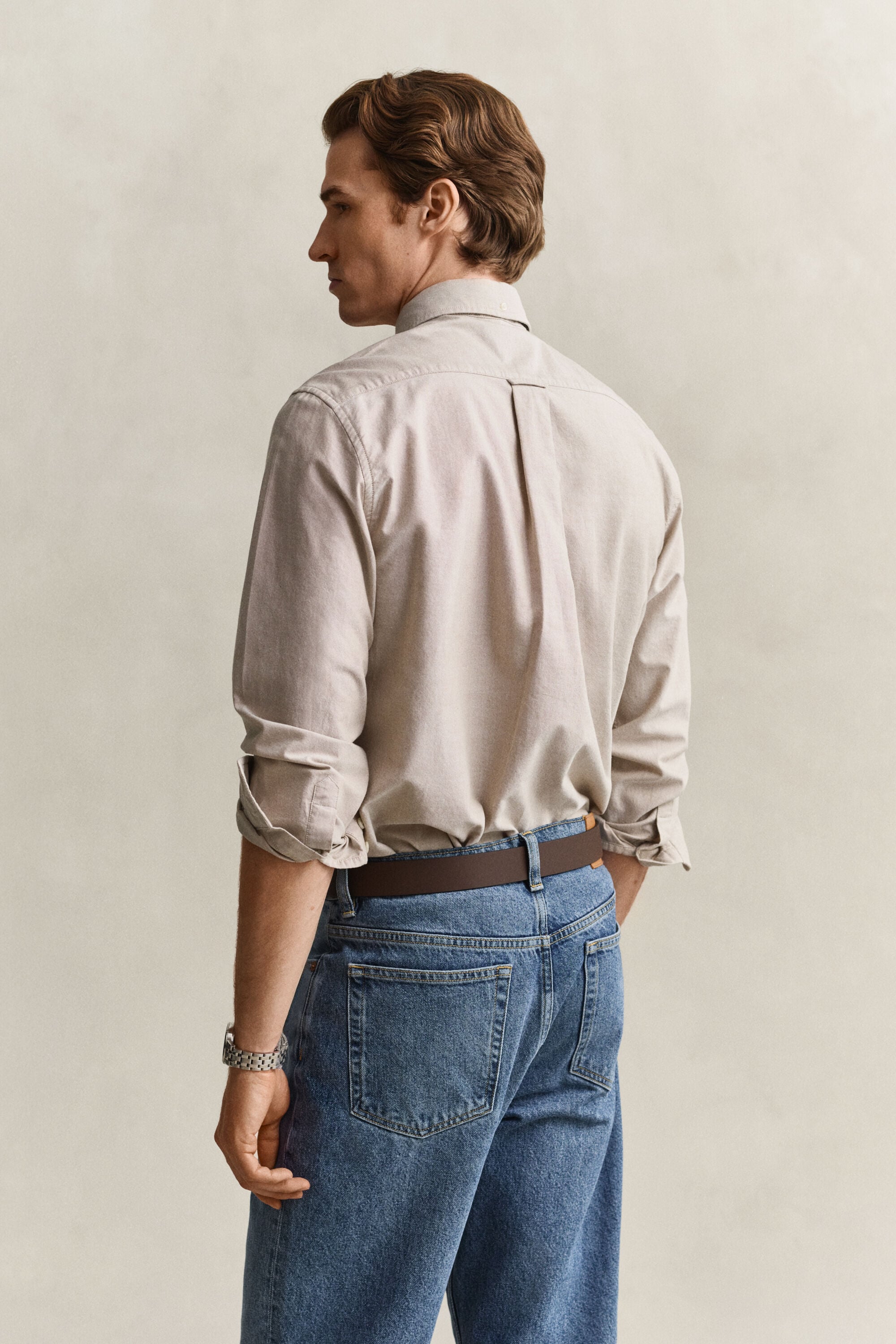 Regular fit ‑mitoitettu klassinen oxford-paita