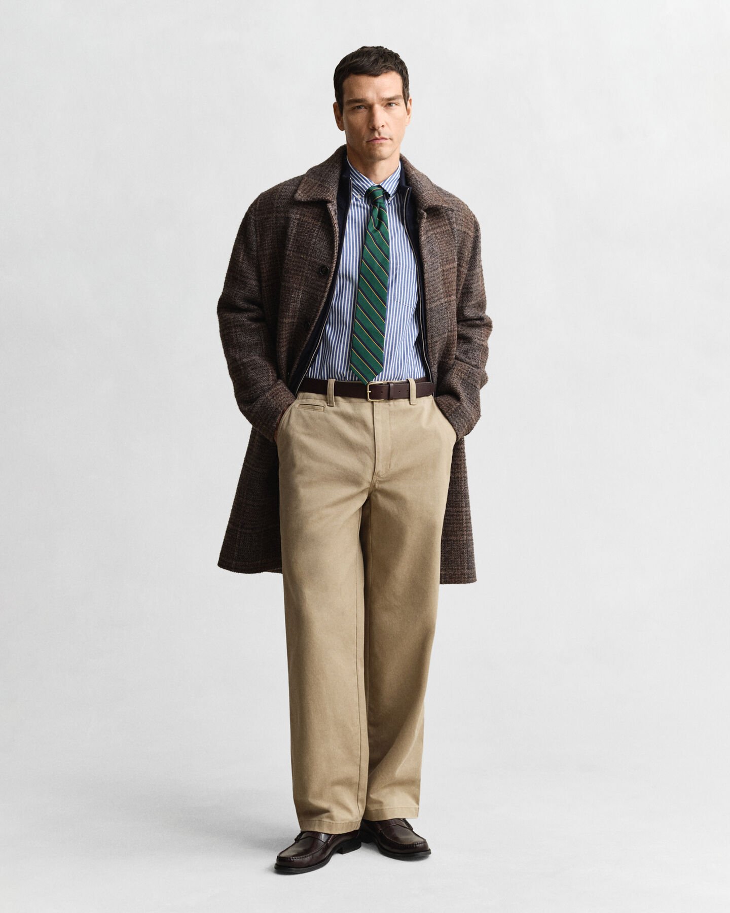 Regular fit ‑mitoitettu raidallinen Classic-popliinipaita