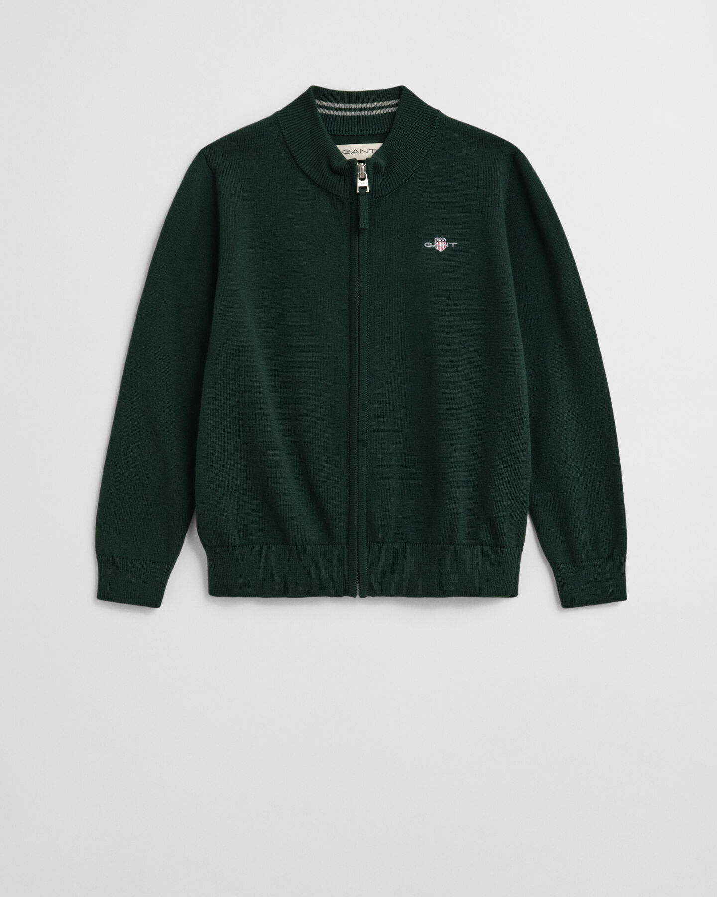 Kids-malliston vetoketjullinen Shield-puuvillaneuletakki